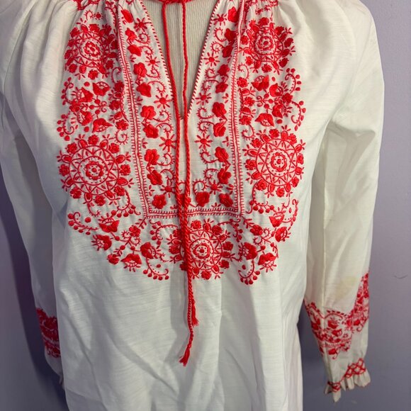 Vintage Swiss Embroidered Blouse, Size S - Picture 3 of 11